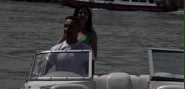  Babe anally fucked on the boat
